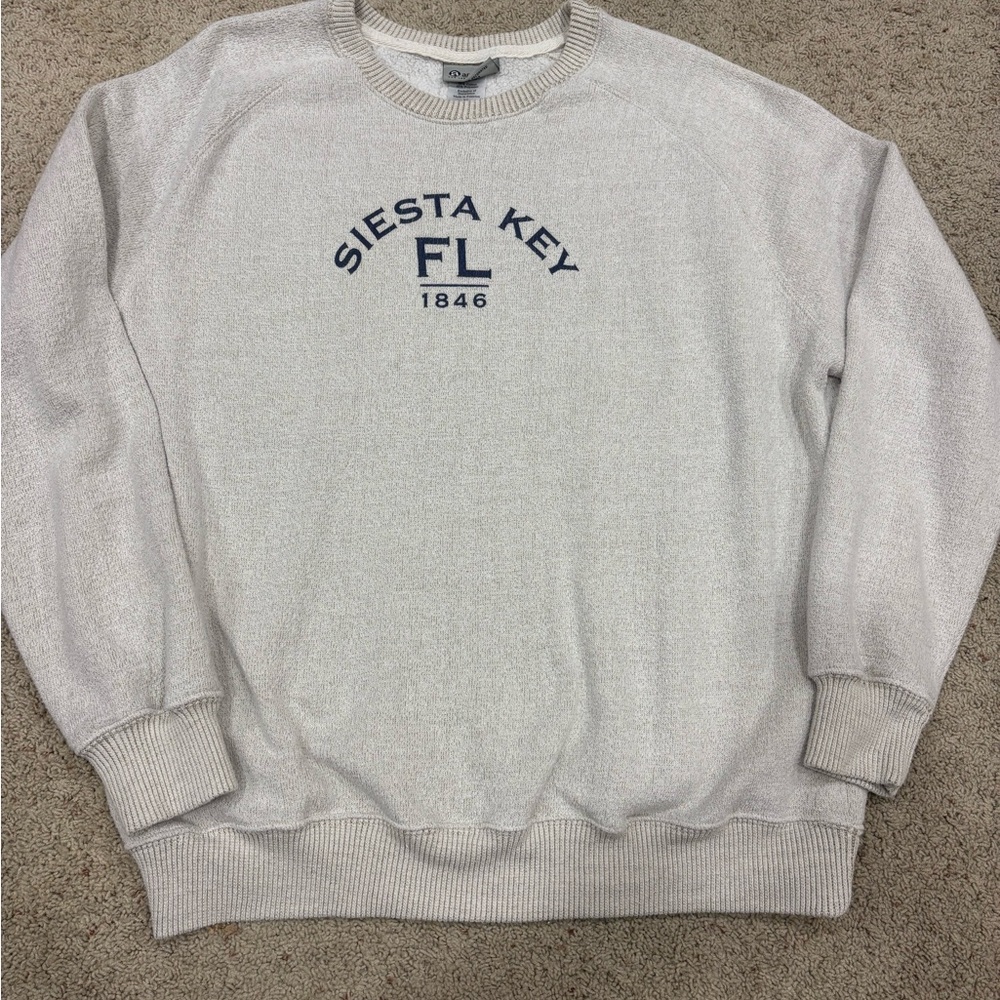 Siesta Key FL 1846 White Crewneck Sweater